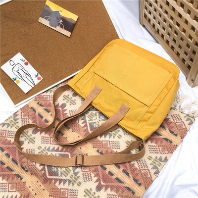 

Ins canvas bags Korean version lazy wind students single shoulder bags handbag Baitie Literature&Art Fan oblique Bag