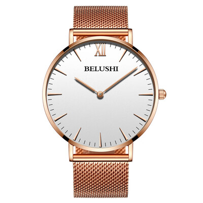 

New ultra-thin mens watch belt waterproof wrist watch student fashion Korean fashion sports quartz watch