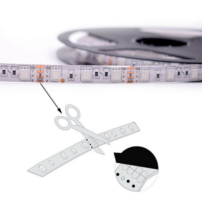 

164Ft 300 LED RGB Strip Light SMD3528IP20Kit Set With 12V 2A Power Supply&Remote ControllerFelxible Light