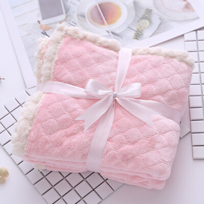 

Flannel Thick Blankets Office Naps Casual Air Conditioning Blanket Car Travel Home Soft Blanket