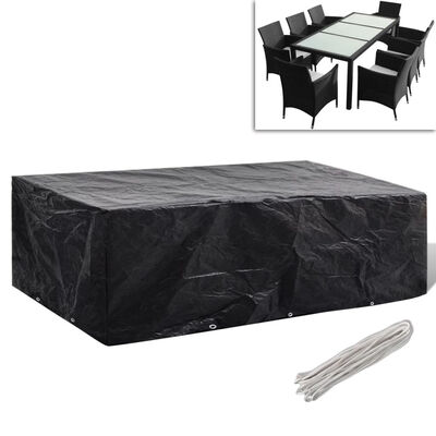 

Garden Furniture Cover 8 Person Poly Rattan Set 118" x 55"