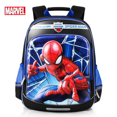 

Disney Childrens School Bag Boys Primary School 1-3 Years Boy Spider-Man Student Bag BA5349C Blue