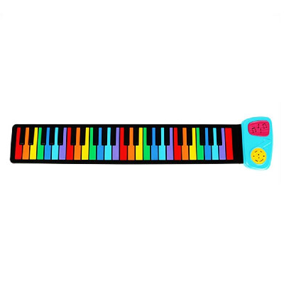 

49 Key Speaker Hand Roll Up Piano Portable Folding Electronic Soft Keyboard Kid Music Toy