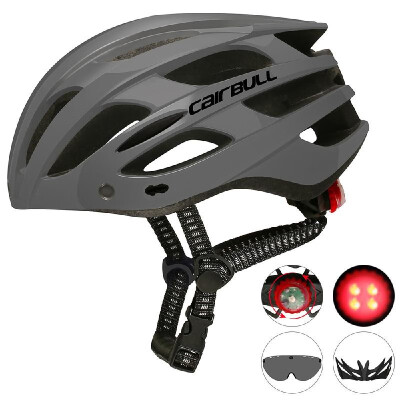 

Ultralight Bike Helmet with Safety Light Removable Visor Goggles Cycling Bicycle Safety Helmet 22 Vents for Road Mountain Bike