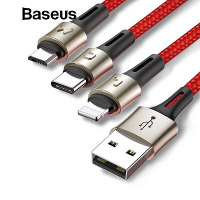 

Baseus All in One USB Cable iphone Type-c Micro-USB Port Mobile Phone Data Cable for iphone  XR  Max Samsung S10 S9 HuaWei