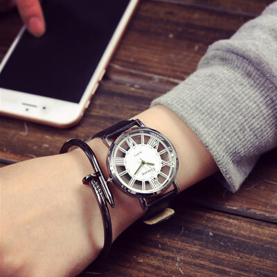 

Creative watch male hollow retro style Roman literal belt personalized watch