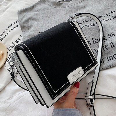 

Summer small square bag girl new model 2019 Korean version foreign temperament feels oblique carry girl bag simple fashion 100 mat