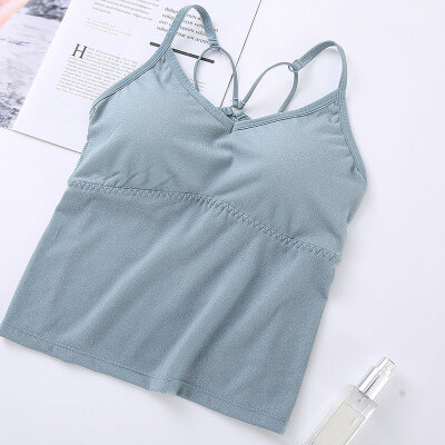 

Sexy Bottoming Anti-light Solid Color Seamless Bra Vest