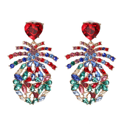 

Bohemia Colorful Crystal Birds Fringed Drop Dangle Earrings ZA Wedding Jewelry Wholesale Women Fish Earrings Accessories 2019