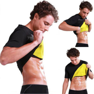 

Mens Gym Neoprene Vest Sauna Ultra thin Sweat Shirt Body Shaper slimming Corset