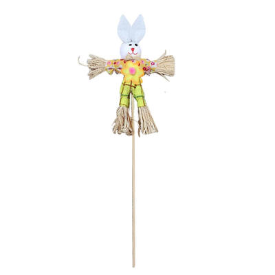 

DIY Straw Rabbit Toy Easter Ornament Home Decor Children Creative Gift