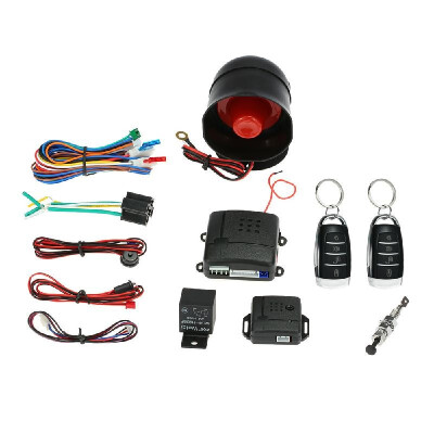 

Universal Car Vehicle Security System Burglar Alarm Protection Anti-theft System 2 Remote