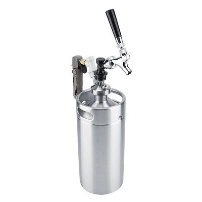 

Greensen 36L Portable Stainless Steel Keg with Faucet Pressurized Home Brewing Craft Beer Dispenser Set