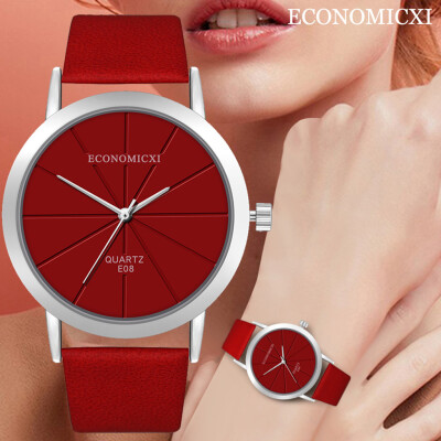 

RM Womens Fashion Roman Numerals Watch Faux Leather Analog Quartz Wrist Watches