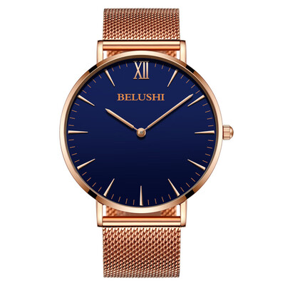 

New ultra-thin mens watch belt waterproof wrist watch student fashion Korean fashion sports quartz watch