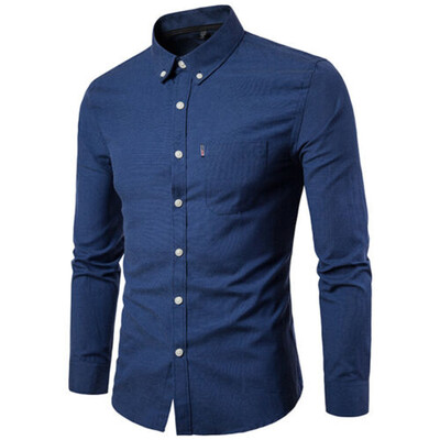 

Luxury Mens Long Sleeve Casual Blouse Business Wedding Formal Slim Shirt Top