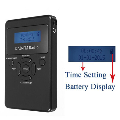 

Portable Digital DAB FM RDS Radio Pocket Digital DAB Stereo Lossless Receiver with Earphone Lanyard 12" Display Screen