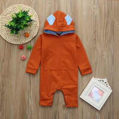 

Newborn Infant Baby Boy Girl Bunny Ear Hooded Romper Jumpsuit Clothes Outfits