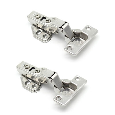 

2Pcs Stainless Steel Soft Close Cabinet Door Hinges Half Overlay Hydraulic Buffer Hinge