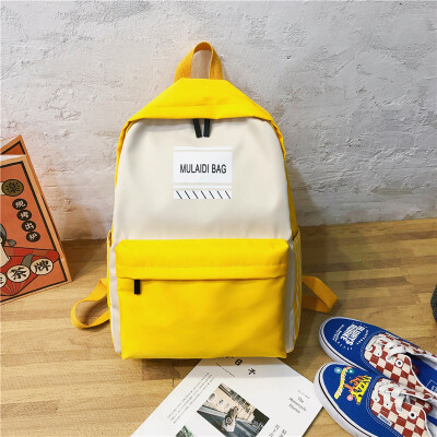 

Ins style schoolbag female Korean version of high school students simple Mori Department ancient feeling fresh canvas backpack dou