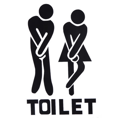 

Removable Bathroom Door Wall Stickers Man Woman Toilet Sign Paste