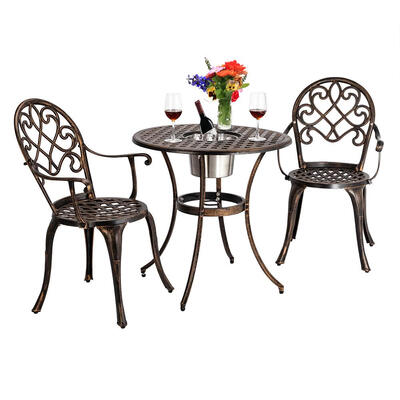 

Antique Cast Aluminum 3-Piece Outdoor Bistro Set