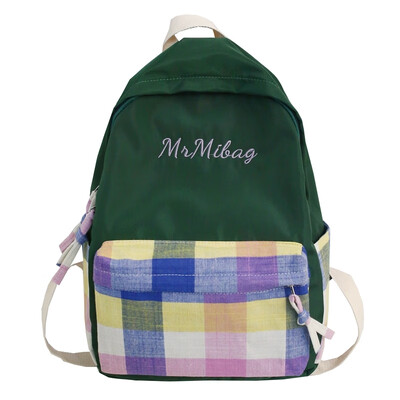 

Inswind schoolbag girls Korean version of Xiaoqing New High School Students Baidaoshen Checker Campus Shoulder Bag Backpack