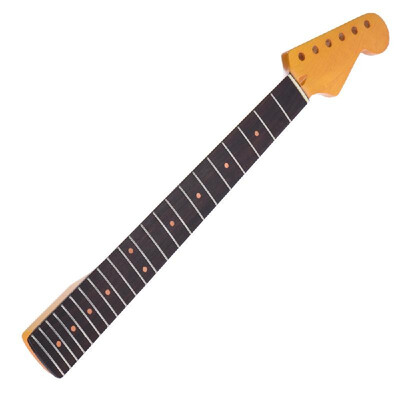 

Exquisite Gloss 22 Frets New Replacement Maple Neck Rosewood Fretboard Fingerboard for ST Strat Electric Guitar