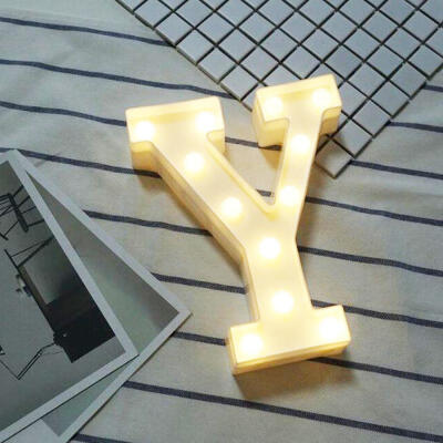 

DIY English Letter Y LED Night Light Symbol Modeling Lamp For BirthdayWeddingMarriage Proposal Decor