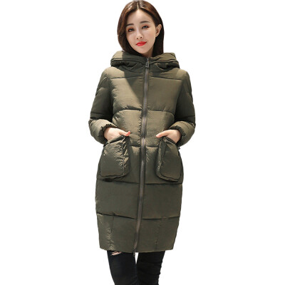 

Toponeto Women Winter Warm Faux Fur Hooded Thick Warm Slim Jacket Long Overcoat Coat