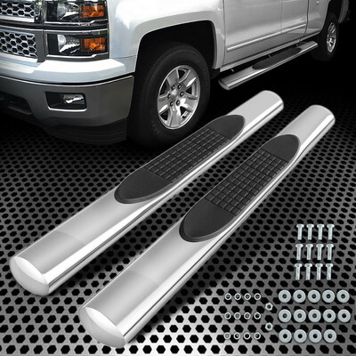 

4" Side Step Nerf Bar For 2007-2018 Silverado 1500 2500 Regular Standard Cab Chrome