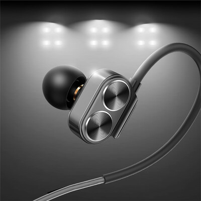 

Tang Mai A9 double moving in-ear headphones universal line control with wheat music HiFi mobile phone headset sports gaming headset smart white