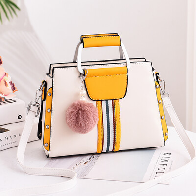 

Baggage ladies fashion handbags simple large capacity slanting shoulder-hugging one-shoulder color bump bag in summer