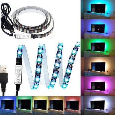 

100CM 60 LED Strip Light 3 Models Flexible TV Bias 5V USB IP65 Waterproof Color Changeable Light With RGB Remote Controller