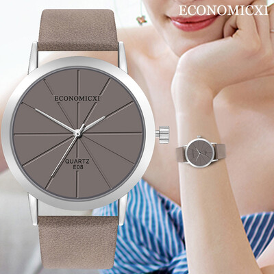 

RM Womens Fashion Roman Numerals Watch Faux Leather Analog Quartz Wrist Watches