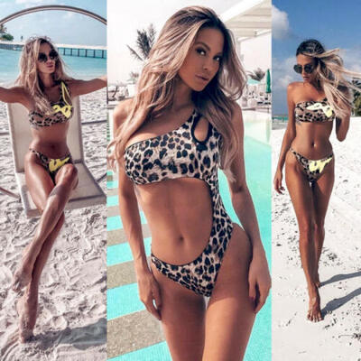 

Women Swimming Costume Padded Swimsuit Monokini Swimwear Bikini Push Up Bra UK A