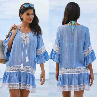 

US Women Beachwear Swimwear Bikini Cover Up Kaftan Summer Crochet Dress Tops New