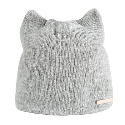 

Fashion Women Winter Warm Hat Cat Ear Beanies Cap Solid Color Knitted Hats