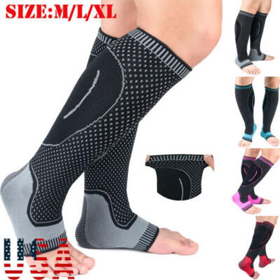 

1Pair Mens Women Compression Socks Running Medical Sports Calf Support Stockings