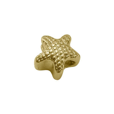 

Alloy European Stopper Beads Golden Color Star about 13mm in diameter 10mm thick hole 5mm