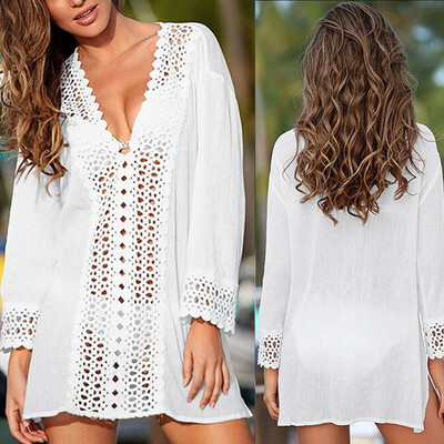 

Womens Lace Crochet Bikini Cover Up Swimwear Bathing Suit Beach Dress Tops