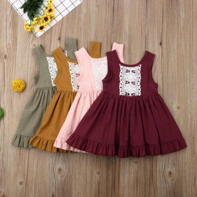 

Kids Toddler Baby Girl Princess Dress Lace Pageant Wedding Party Tutu Dresses