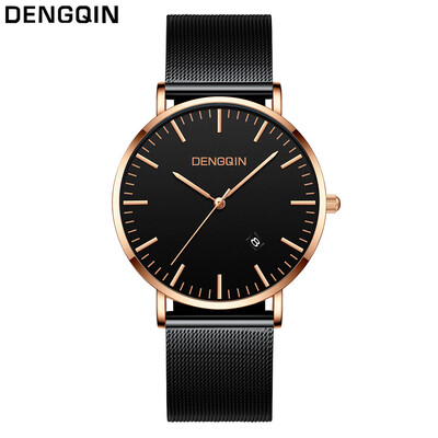 

Gobestart Fashion Quartz Date Watches Luxury Brand Stainless Steel Strap Mens Wrist Watch