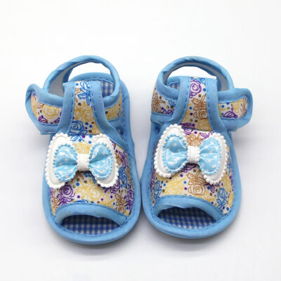

Double-layer Bowknot Floral Print Shoes Polka Dot Print Design Shoes Soft Sole Anti-slip Shoes