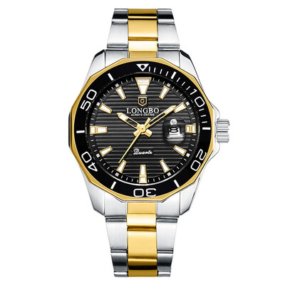 

80512 Mens Luminous Casual Quartz Watch Calendar Steel Strip Business Waterproof Mens Watch