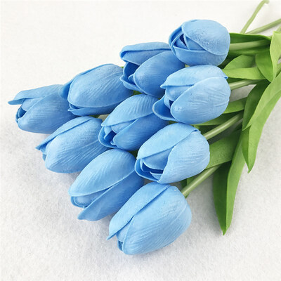 

10PcsBag PU Holland Mini Tulip Artificial Flower Real Touch Tulip for WeddingHomeHotelParty Decoration Valentines Day Gift