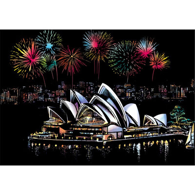 

Colorful city scratch painting educational Drawing toys for children gift scratch picture kids crafts art scraping painting