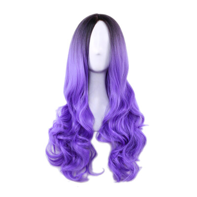 

〖Follure〗Sexy Women Cosplay Wavy Curly Synthetic Wig Fashion Gradient Long Party Wigs