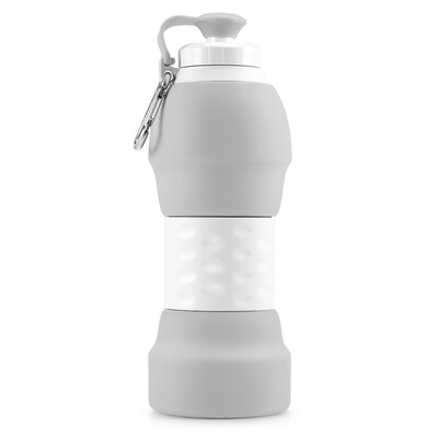 

Platinum Silicone Foldable Portable Drinking Water Bottle 580ML Large Capacity