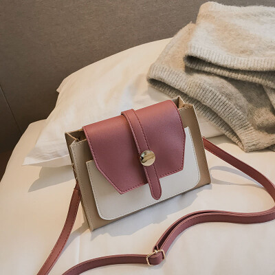 

Chic small bag female 2019 spring new color collision shoulder bag Korean version of the simple wild Messenger small square bag